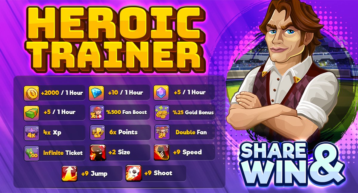 🏆💯Get the New Heroic Coach for free! #giveaway

👇All you have to do is;
✅Follow us!
✅Like and re-tweet this post!

👍Three people among those who meet the requirements will receive the New Heroic Trainer!