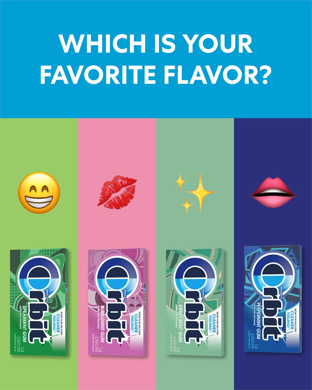 ORBIT GUM on Twitter with the emoji of your favorite pack of