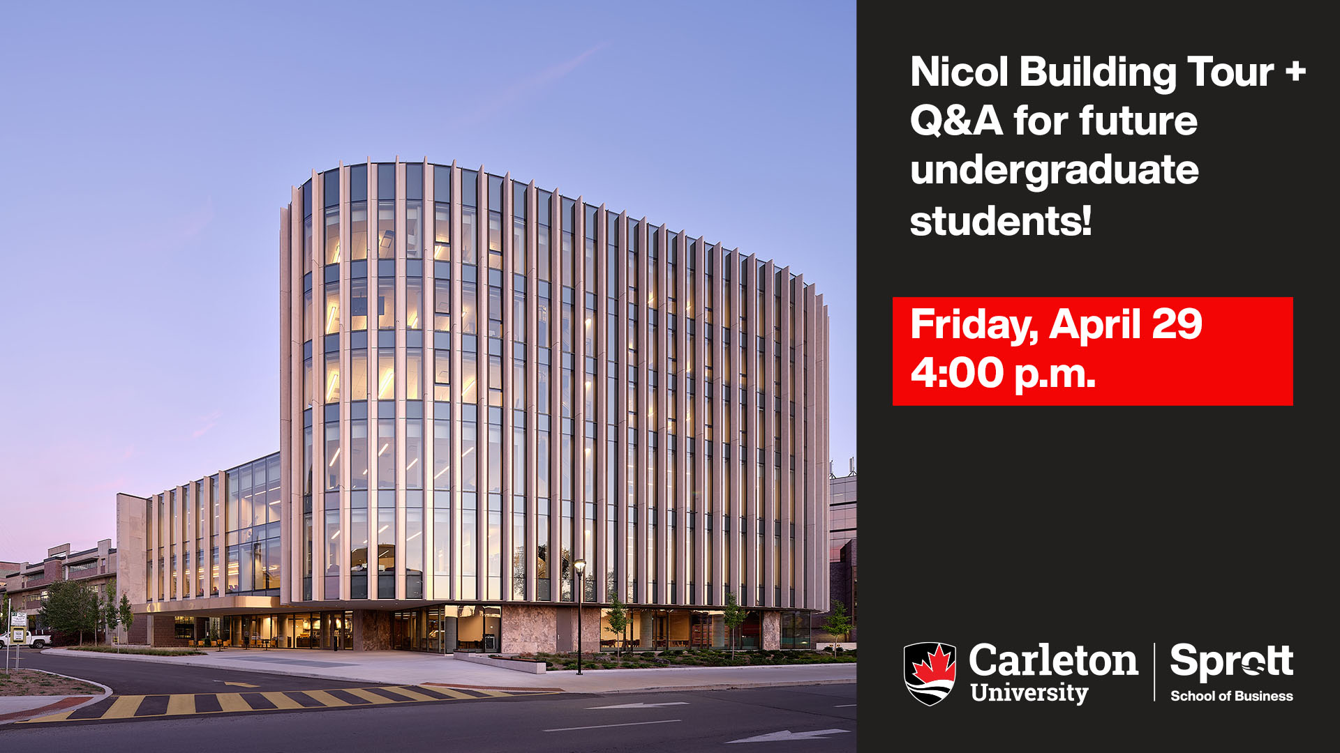Sprott Rexc Sprott School Of Business Logo Nicol Building, Sprott School Of