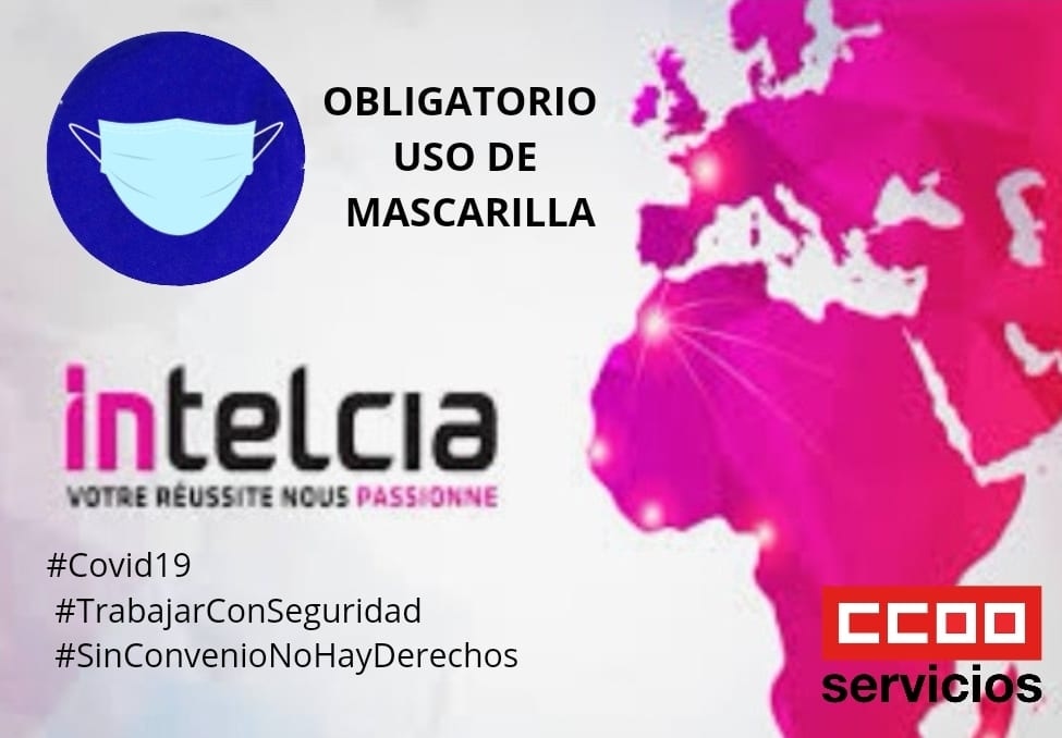 CCOOUnisono's tweet photo. En Intelcia, tras la publicación del Real Decreto 286/2022, Prevención de Riesgos Laborales indica:

📌El USO de las MASCARILLAS en los CENTROS de TRABAJO seguirá siendo OBLIGATORIO‼️

#covid19 
#IntelciaUsoObligatorioMascarillas
#PrevenciónDeRiesgosLaborales
#CCOOSiempreContigo https://t.co/PuHzvUwJWF
