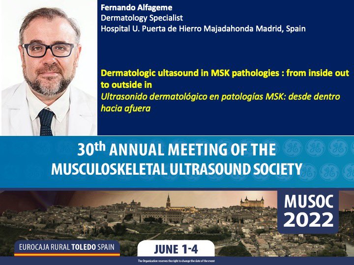 Dr. Fernando Jimenez (@fjdconesa) on Twitter photo 30ª REUNION ANUAL SOCIEDAD ECOGRAFIA MSK-MUSOC 2022 🌎 #MUSOC2022. Toledo 🇪🇸 1-4 Junio
✅ Amoliado el plazo envío de comunicaciones hasta 30 de abril.
eventos.aymon.es/musoc-toledo-2…
✅ Otros ponentes españoles que intervendrán son el <a href="/AOrtegaRom/">A.Ortega</a> <a href="/Roques_V/">Vicente Roques</a> y <a href="/ecoalfageme/">Dr.Fernando Alfageme</a> 30ª REUNION ANUAL SOCIEDAD ECOGRAFIA MSK-MUSOC 2022 🌎 #MUSOC2022. Toledo 🇪🇸 1-4 Junio
✅ Amoliado el plazo envío de comunicaciones hasta 30 de abril.
eventos.aymon.es/musoc-toledo-2…
✅ Otros ponentes españoles que intervendrán son el <a href="/AOrtegaRom/">A.Ortega</a> <a href="/Roques_V/">Vicente Roques</a> y <a href="/ecoalfageme/">Dr.Fernando Alfageme</a>