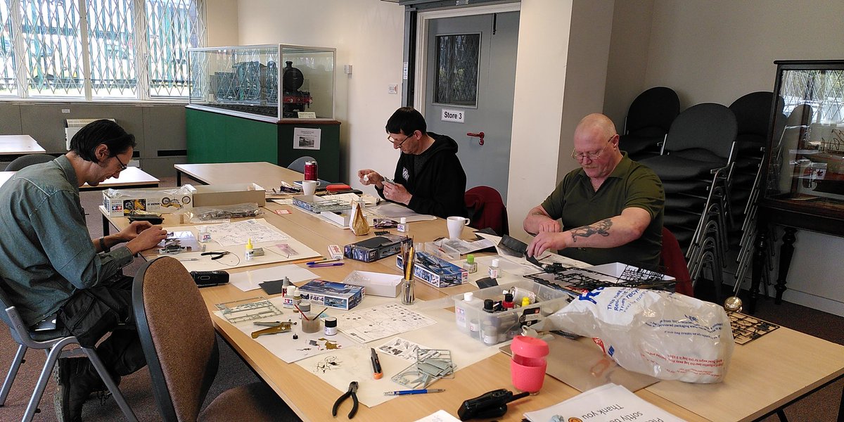 Today was so much fun! Spent the day building model kits for mindfulness - I don't know what I built but I had the best time with the chaps. We even squeezed in a chat with Darren from the conservation team at RAFCosford to get advice on the Griffin II engine we're working on...