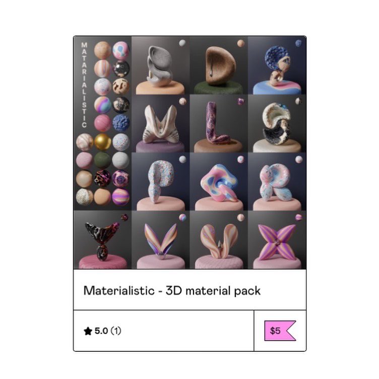 azadcolors's tweet photo. Happy to share Materialistic: 3D
material pack.

To speed up your workflow all you have to do is drag and drop these
procedural materials on your designs,
and you are good to go. 🚀

Download link: https://t.co/gYLJNvf6IO https://t.co/9S7YVjTexr