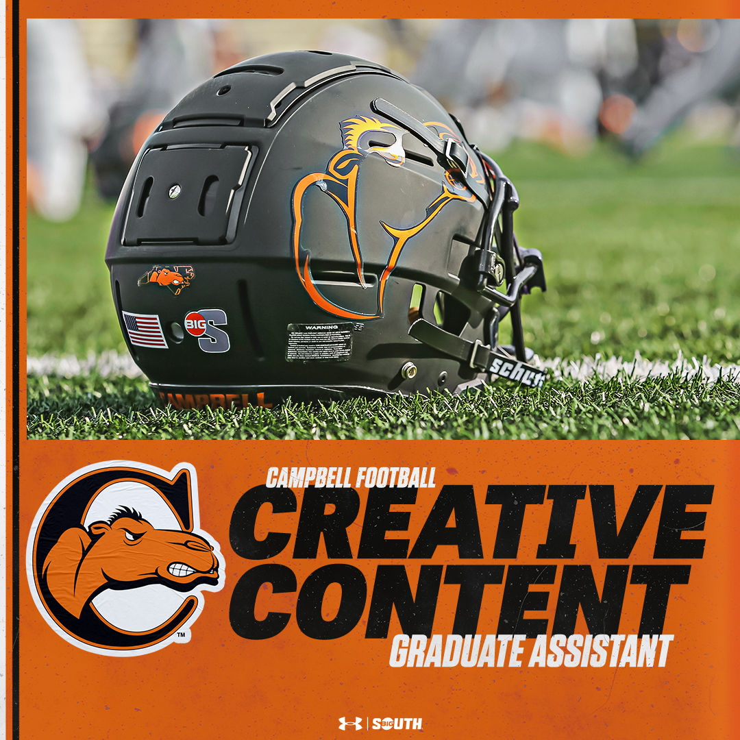 𝐖𝐞'𝐫𝐞 𝐡𝐢𝐫𝐢𝐧𝐠! 

Campbell's football program is seeking a graduate assistant to produce social media content, including video, photography, graphic design, as well as recruiting content #RollHumps 🐪🏈 

ᴀᴘᴘʟʏ ʜᴇʀᴇ ➡️ bit.ly/3OtJy8S