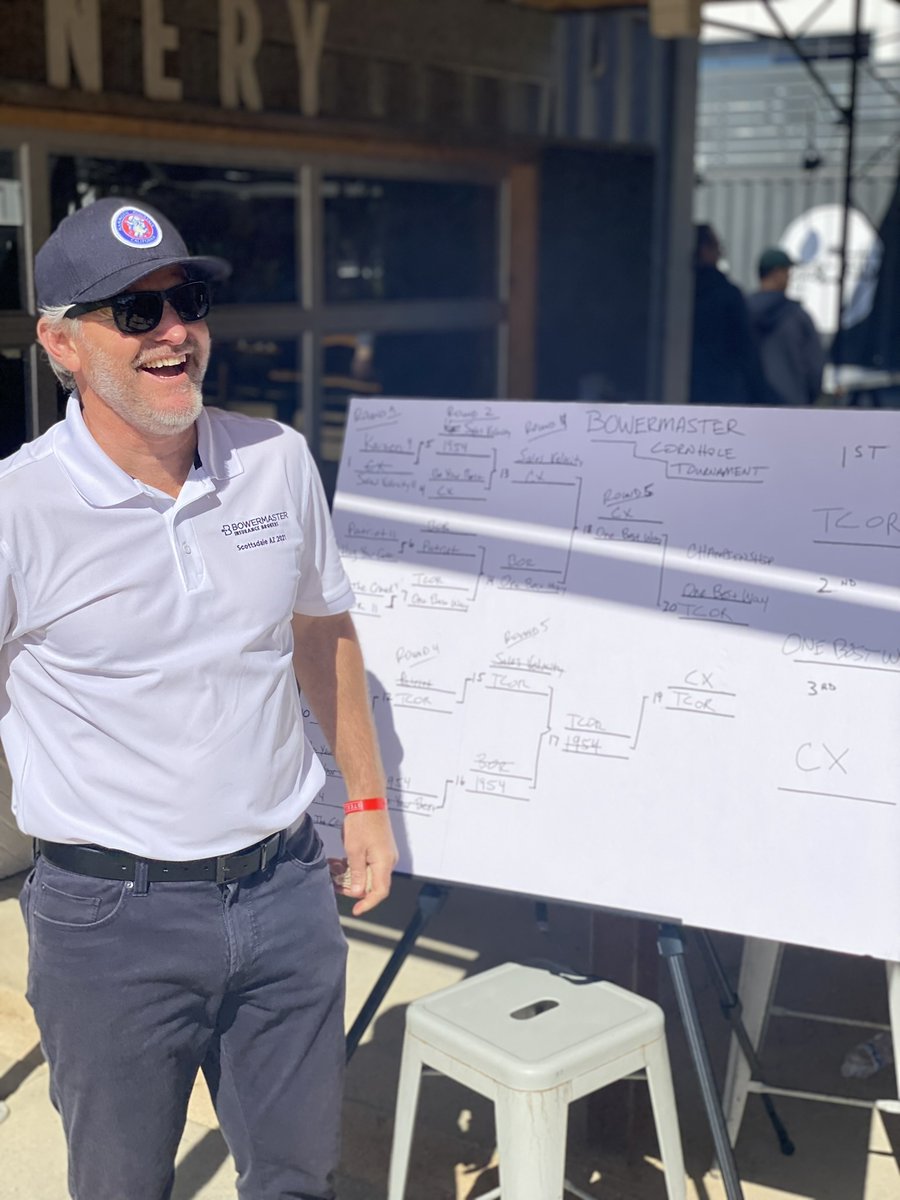 AdamBowermaster's tweet photo. Bowermaster's TEAM appreciation lunch and first annual cornhole tournament was a success.  Always enjoy time with the best TEAM ever. Thank you @VisitSteelCraft for great service and a great venue!  #workhardplayhard #togethereveryoneachievesmore https://t.co/0E1NodcZZ2