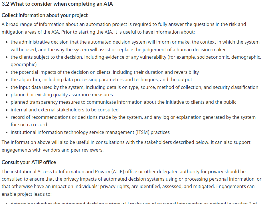 1/2 I am pleased to announce that the Algorithmic Impact Assessment (AIA) has been updated! New guidance describing the information and consultations needed to complete an AIA has been added to the tool’s landing page (see 3.2). canada.ca/en/government/…