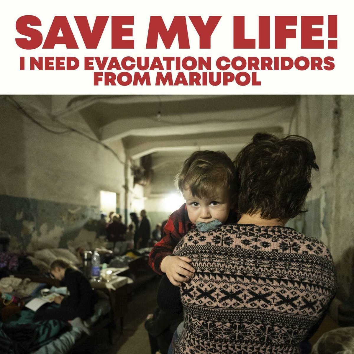 Ukrmoda_shop's tweet photo. Russia continues to bomb Mariupol with 5ton bombs. At the same time there are hundreds of children and civilians still hiding in tunnels and underground of the #Azovstal steelworks. Ukrainians urge the world leaders to negotiate a humanitarian corridor and urgent safe evacuation https://t.co/EJkR65T73z