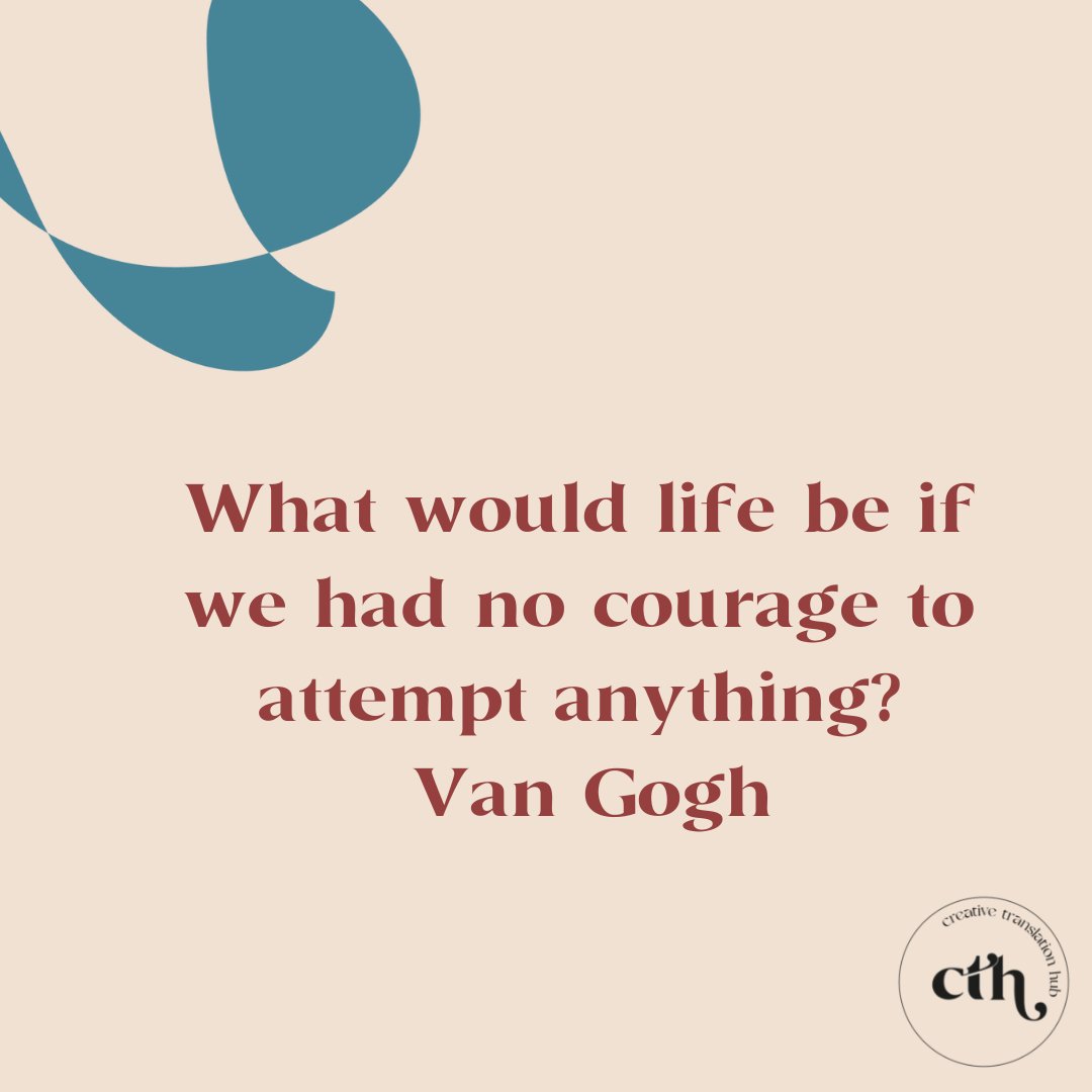In #art and in business, it’s important to step outside of your comfort zone every now and again. We think this quote from Vincent Van Gogh sums it up perfectly. Sometimes, we need to summon up courage in order to learn and open ourselves up to new experiences. Do you agree?