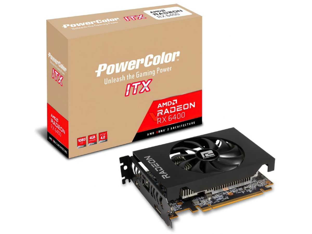 VideoCardz's tweet photo. RX 6400 from Gigabyte and TUL https://t.co/2FK7FrbQDW