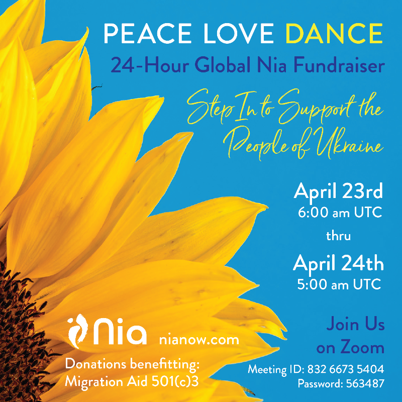 ✨ PEACE LOVE DANCE  👣 A 24 Hour GLOBAL Fundraiser for Ukraine ✨ Join the Dance! Donate! STAND WITH UKRAINE! - eepurl.com/hZ41r1