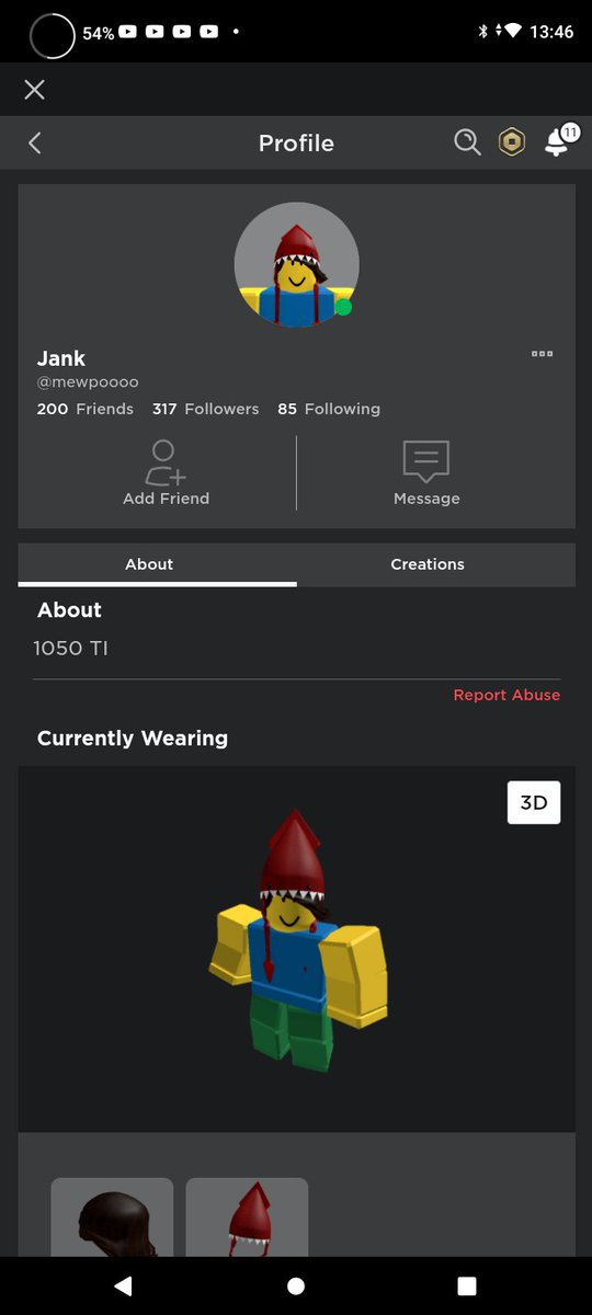Boywithuke2's tweet photo. @Roblox hi Roblox I want to report about mewpoooo it's a Roblox account sees bad things at spray paint game banned him I hate him a lot pls this is his account https://t.co/P0EUGW6INF