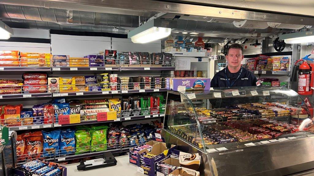 NAAFIRN's tweet photo. Our CanMan has continued to develop the foundations laid for a piece of retail heaven for the ships company on HMS Dauntless. The NAAFI is open during the ships routines so that in a moment of respite all that serve on her will enjoy their โNAAFI Breakโ
#naafibreak
NAAFI1920 https://t.co/r0z11MnL48