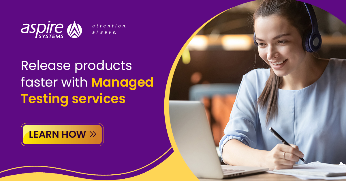 testing_aspire's tweet image. Aspire’s unique #testingservices offering reduces costs by 35% by incorporating the best tools available in the software development industry. To know more, see ter.li/2ewl9l #ManagedTesting