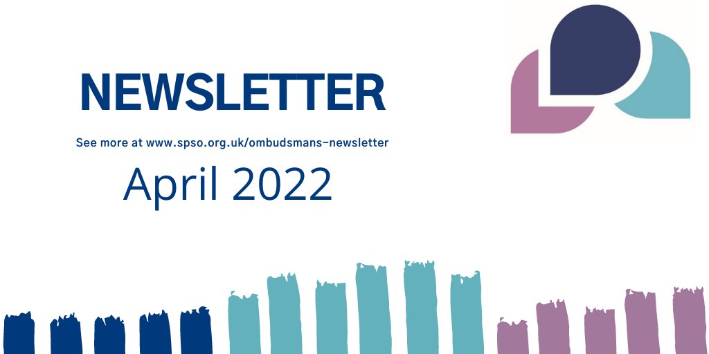 SPSO_Ombudsman's tweet photo. Our e-newsletter for April includes details of two cases that highlight the importance of carrying out full clinical assessments, our recent call for advisers, information on updated INWO training programmes and more. Read the newsletter here: https://t.co/15oxtFVQuT] #SPSO https://t.co/EvMuxm6aSj