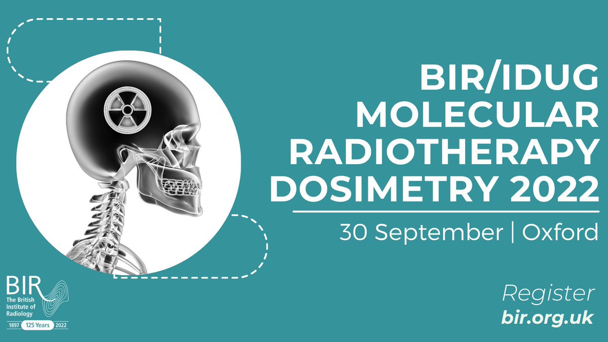 Following four highly successful BIR/IDUG conferences, we are back in-person in Oxford this September 30 for our ‘BIR/IDUG Molecular Radiotherapy Dosimetry 2022’. Find out more and register now bit.ly/BIRIDUG22 <a href="/idug_uk/">IDUG UK</a>