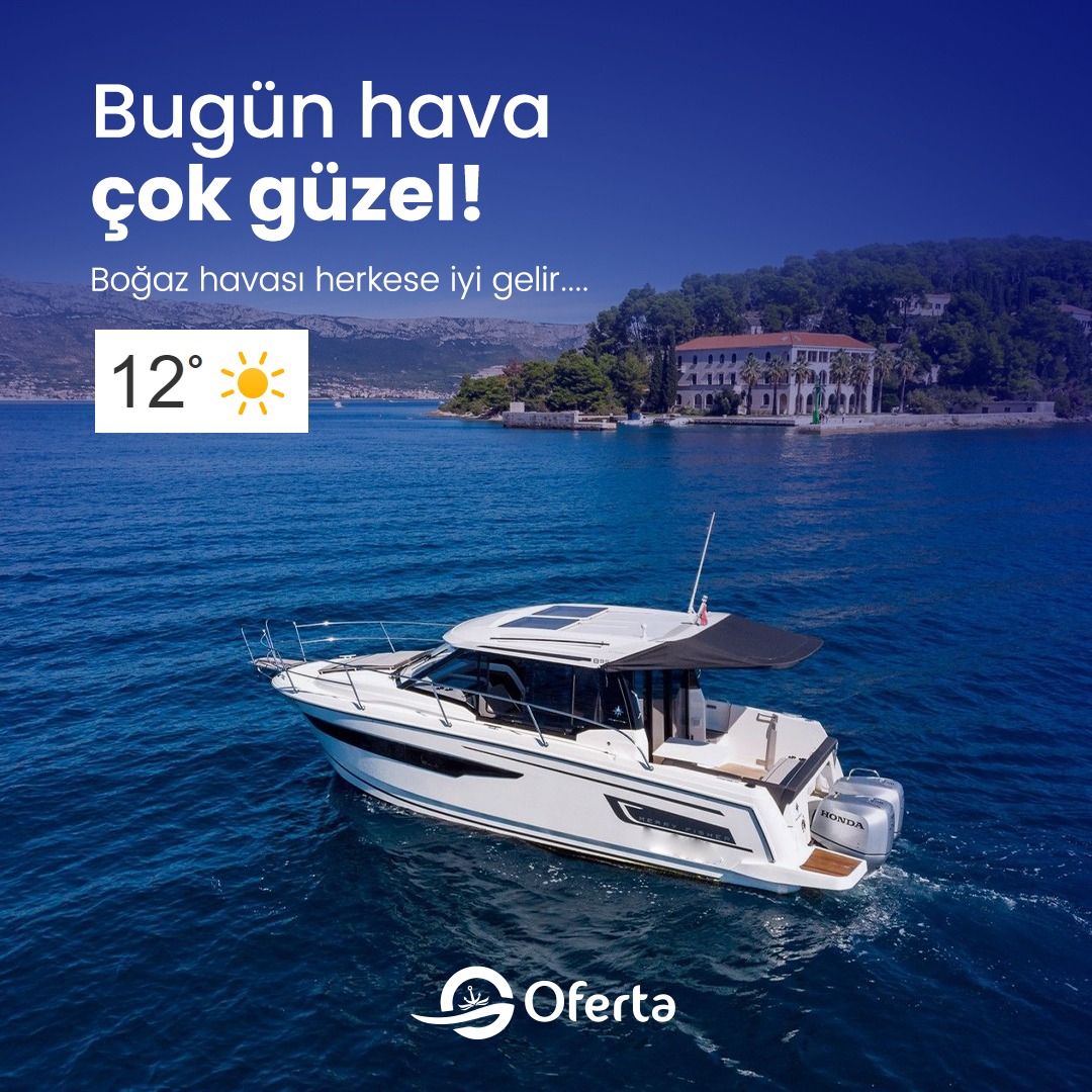 Bugün Hava Çok Güzel !🥳
.
.
#TUR  #yemek  #tekne  #tekneturu  #boğazturu  #yatkiralama  #ofertayacht  #teknekiralama