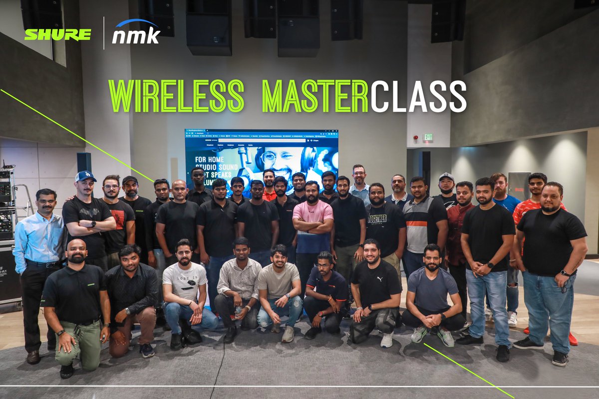 nmkelectronics's tweet photo. Wireless Masterclass by industry’s leading expert on wireless and RF, @shure at NMK training facility by Fali Damania
Join our upcoming sessions and gear up for the upcoming season ➡️ https://t.co/sayjyQaqSy
#wireless #shuremea #shure #wirelessmasterclass @shuremea https://t.co/KXm4Fb6YfZ