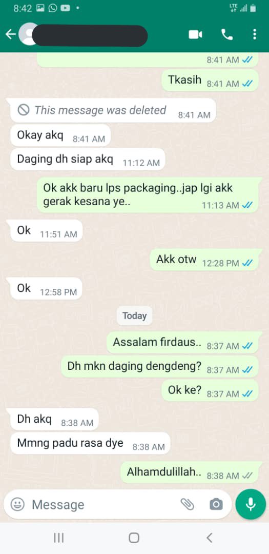 Just to add info guys. 
~ COD area hanya di Putrajaya/KL (Ikut jadual). Other places kite boleh try arrange lalamove or JnT tp ade charges die la ya. 

Below would be the feedback from our kind customers kalau korang nak tgk.. Raya dah nak dekat da nih 😉