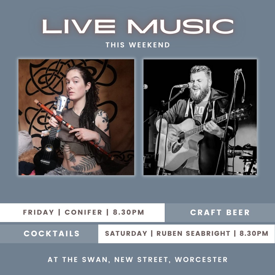 Live Music, Beers &amp; Cocktails at your local Indie?... Yes please! 🎤🍺🍸
Friday | Conifer | <a href="/8/">.</a>.30pm  
Saturday |  Ruben Seabright | <a href="/8/">.</a>.30pm  
Happy Hours | Fizz Friday | Beer Garden | City Pub #WorcestershireHour