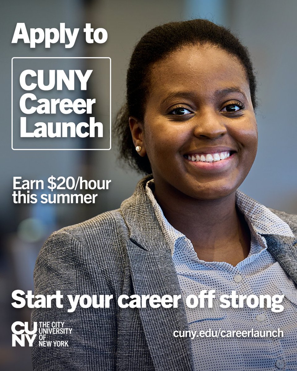 Jorge Silva-Puras (@silvapuras) on Twitter photo Great opportunity for our <a href="/cunysps/">CUNY School of Professional Studies</a> students for #paidinternships over the summer. For more info and application: lnkd.in/eAYZSkYF
<a href="/cuny/">The City University of New York</a> #CUNY #CUNYSPS Great opportunity for our <a href="/cunysps/">CUNY School of Professional Studies</a> students for #paidinternships over the summer. For more info and application: lnkd.in/eAYZSkYF
<a href="/cuny/">The City University of New York</a> #CUNY #CUNYSPS