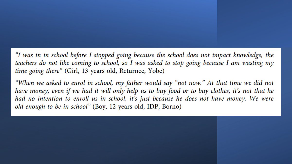 David Evans (@daveevansphd) on Twitter photo Why do kids drop out of school in Northeast Nigeria? tandfonline.com/doi/pdf/10.108… from Diazgranados Ferráns (<a href="/RESCUE_Airbel/">The Airbel Impact Lab at the IRC</a>) et al. in <a href="/editors_JREE/">JREE-Editors</a> Why do kids drop out of school in Northeast Nigeria? tandfonline.com/doi/pdf/10.108… from Diazgranados Ferráns (<a href="/RESCUE_Airbel/">The Airbel Impact Lab at the IRC</a>) et al. in <a href="/editors_JREE/">JREE-Editors</a>