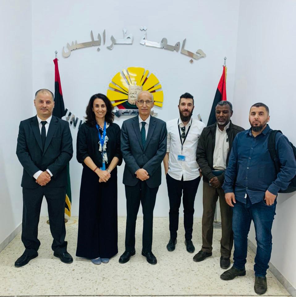 IOM_Libya's tweet photo. Partnerships are key to advancing understanding of #migration issues. Today, @UNmigration colleagues met w/ the University of Tripoli's President &amp; Director of International Cooperation to discuss possible joint programming to improve the knowledge base on migration in #Libya. https://t.co/8xnB1Hveez