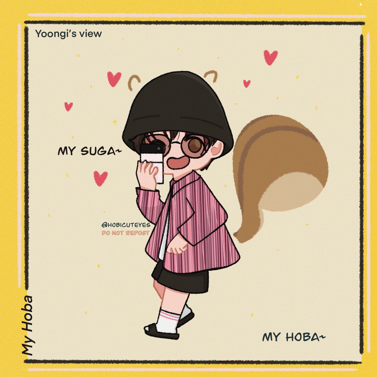 hobicuteyes's tweet photo. We all have different perspectives 📸 🐿🐱
🐿: hyung~
🐱: hoba~
#sope #yoonseok #sopefanart https://t.co/ybs5PIkJTG