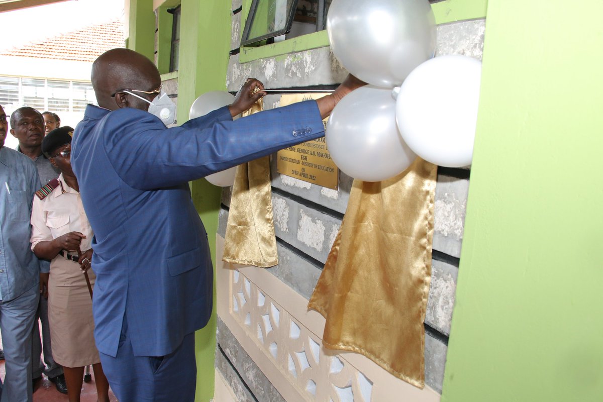 EduMinKenya's tweet photo. EDUCATION Cabinet Secretary Prof. George Magoha has today morning commissioned CBC classroom at Mombasa Secondary School for the Handicapped in Mombasa County.
#EducationReforms
#CBCInfrastructure https://t.co/klXhr6tU8l