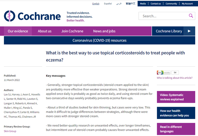 elgipi's tweet image. Uso adecuado #corticoides tópicos en el #eccema/#dermatitis - Interesante revisión de @CochraneLibrary 
cochrane.org/CD013356/SKIN_…