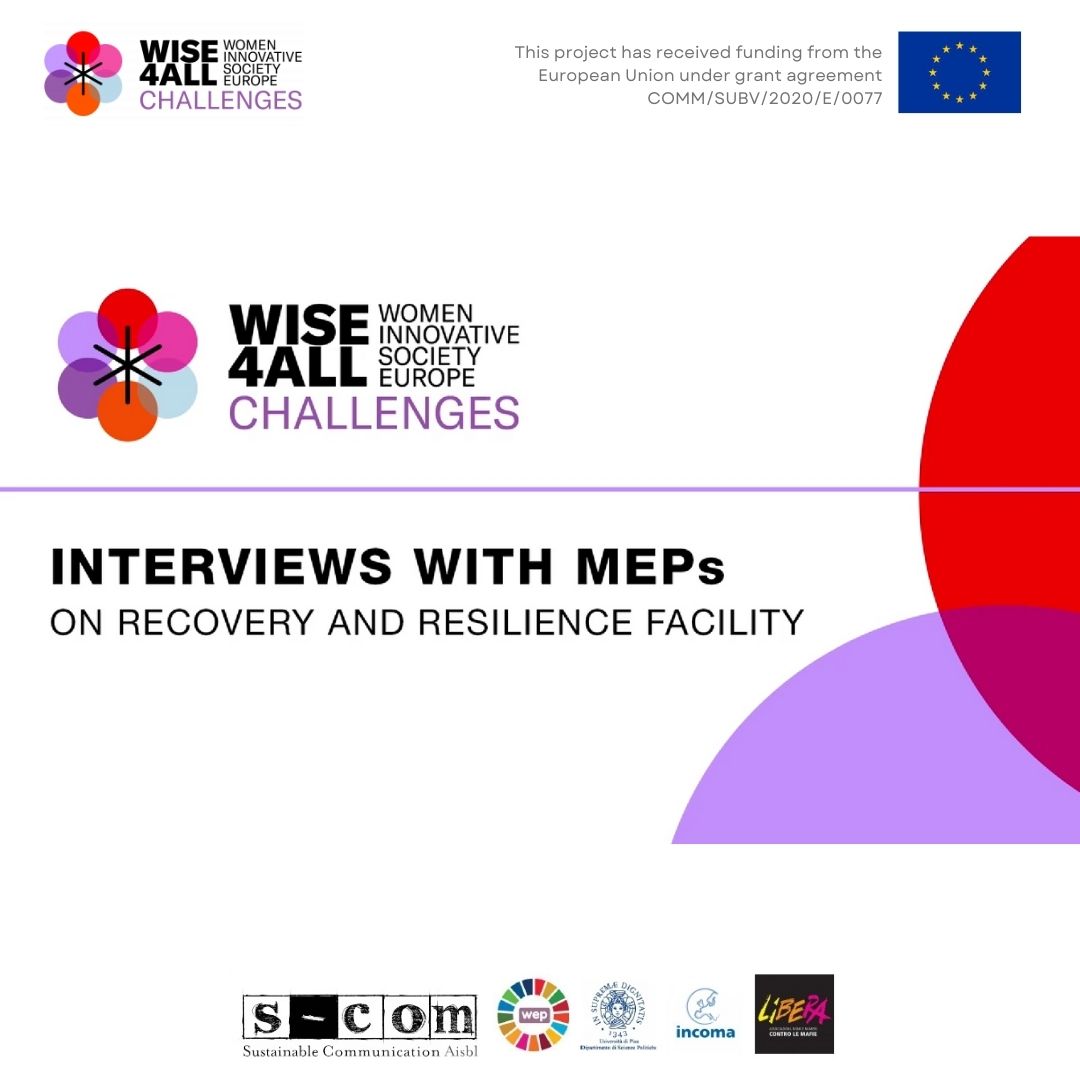AllWise4's tweet image. The #RRF WG interviewed some #MEPs, and on the 8th September, @ScomEu organised an online #debate to discuss the RRF with Belgian, Italian and Spanish MEPs.
General and country-based #conclusions emerged from these events: check them on our YouTube channel &quot;WISE 4ALL&quot;.
