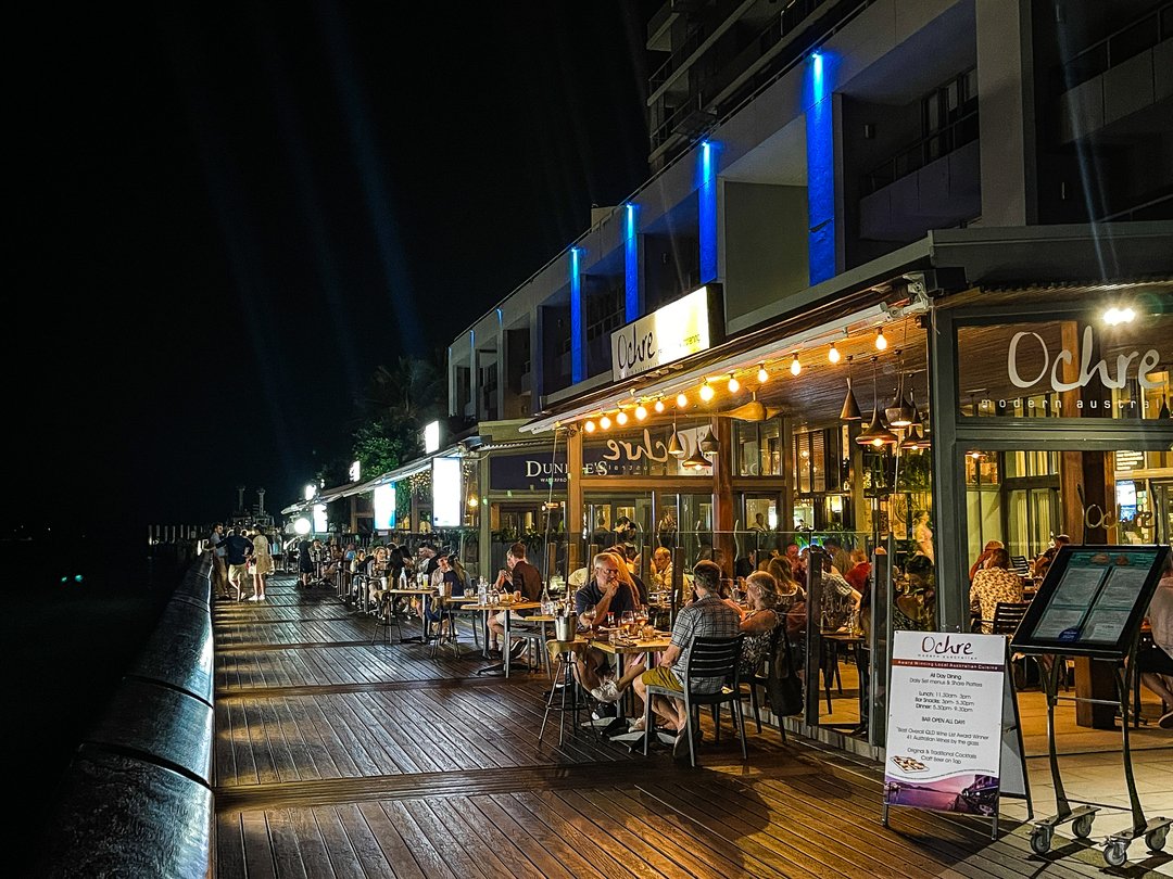 OchreRestaurant's tweet photo. Boardwalk dining soaking up those waterfront views is just beautiful isn't it? 💗 
Best views in Cairns ❣️ https://t.co/161B3gNPyM