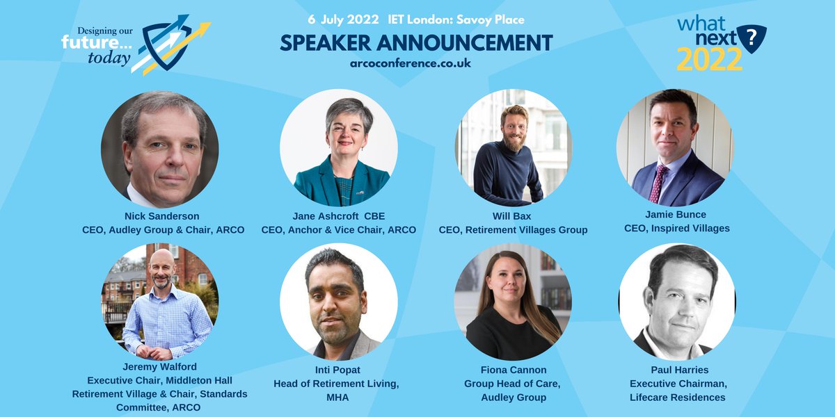 We're thrilled to announce the first line-up of speakers for the ARCO Conference on 6 July.

With the Government's Older People's Housing Taskforce around the corner, there has never been a more crucial time for our sector. 

Get your tickets here 👇

eventcreate.com/e/arcoconferen…