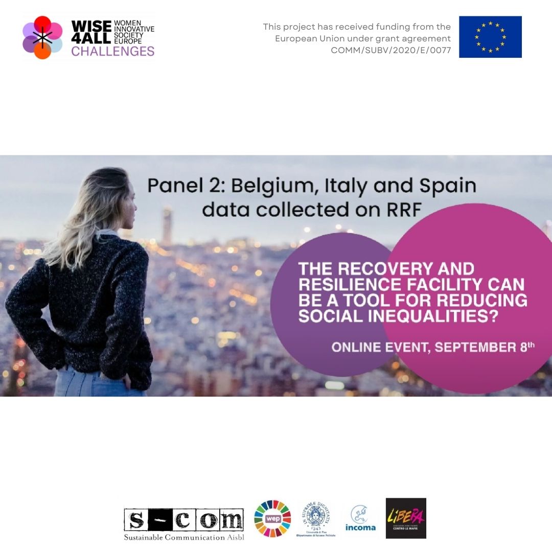 AllWise4's tweet image. The #RRF WG interviewed some #MEPs, and on the 8th September, @ScomEu organised an online #debate to discuss the RRF with Belgian, Italian and Spanish MEPs.
General and country-based #conclusions emerged from these events: check them on our YouTube channel &quot;WISE 4ALL&quot;.