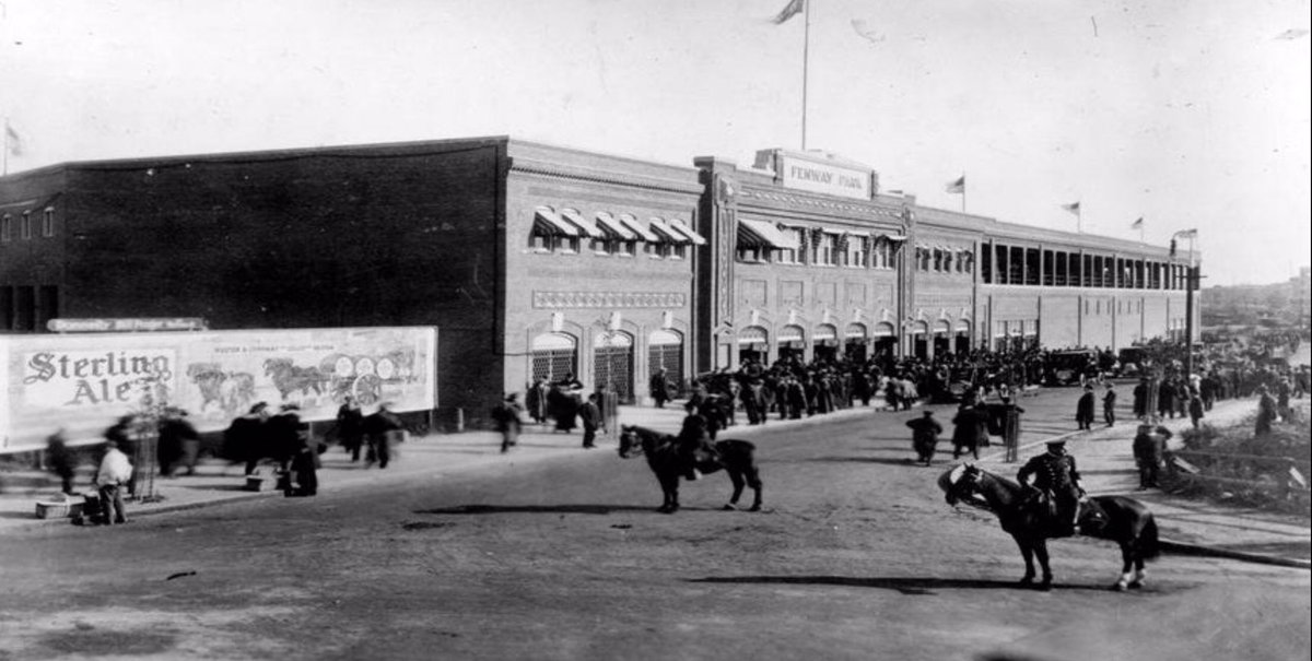 Fenway Park turns 110 today. Here’s a photo from April 20, 1912. #Redsox