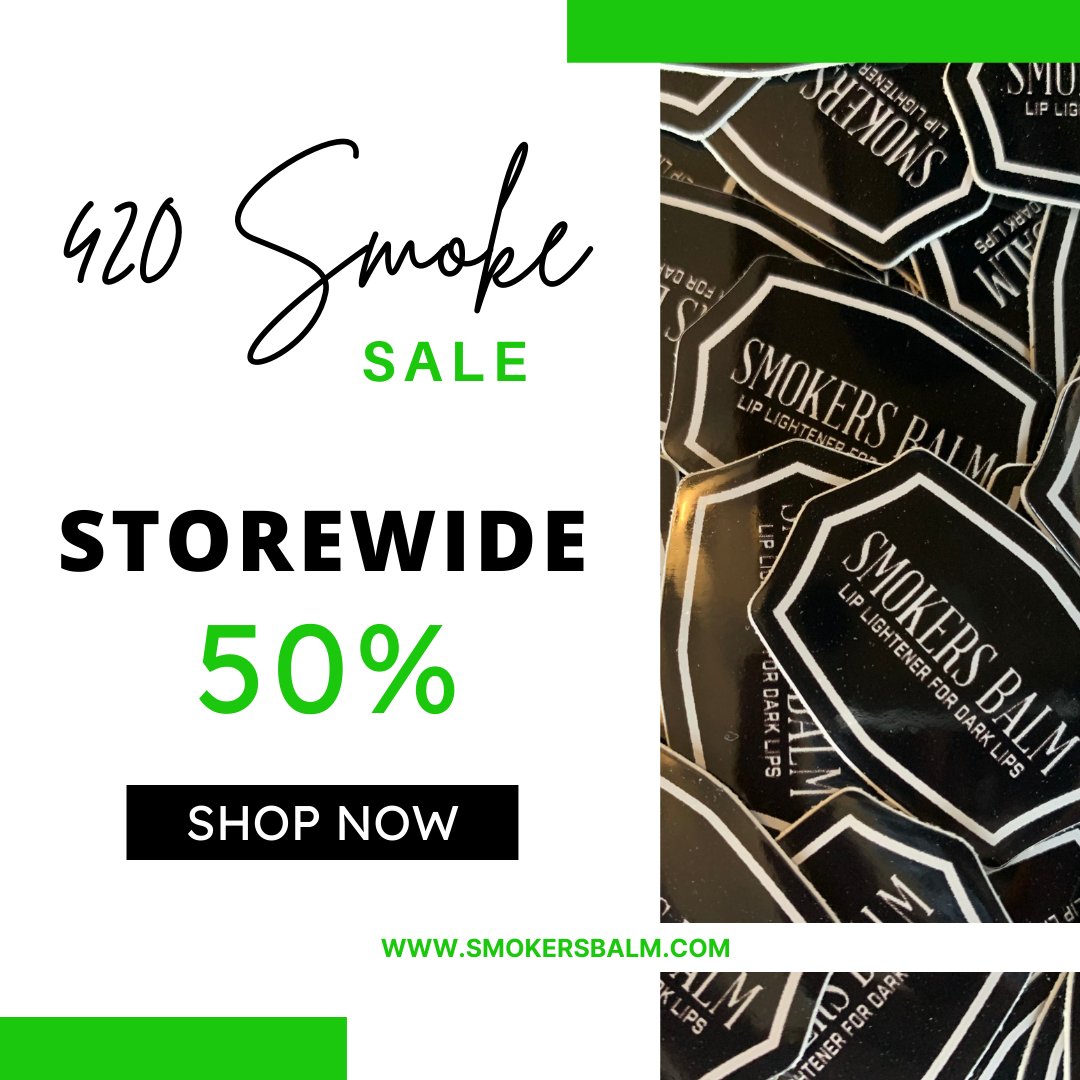 Smokersbalm1's tweet photo. 420 Starts Now!

Today is not an ordinary Wednesday.  Enjoy today with a sale. Go ahead and reup on your stash of smoke products and Smokers Balm lip care and gummies.

All products are 50% off! Make sure to use the discount code, “420Sale” at checkout to get your discount. https://t.co/XnMz2jj2lL