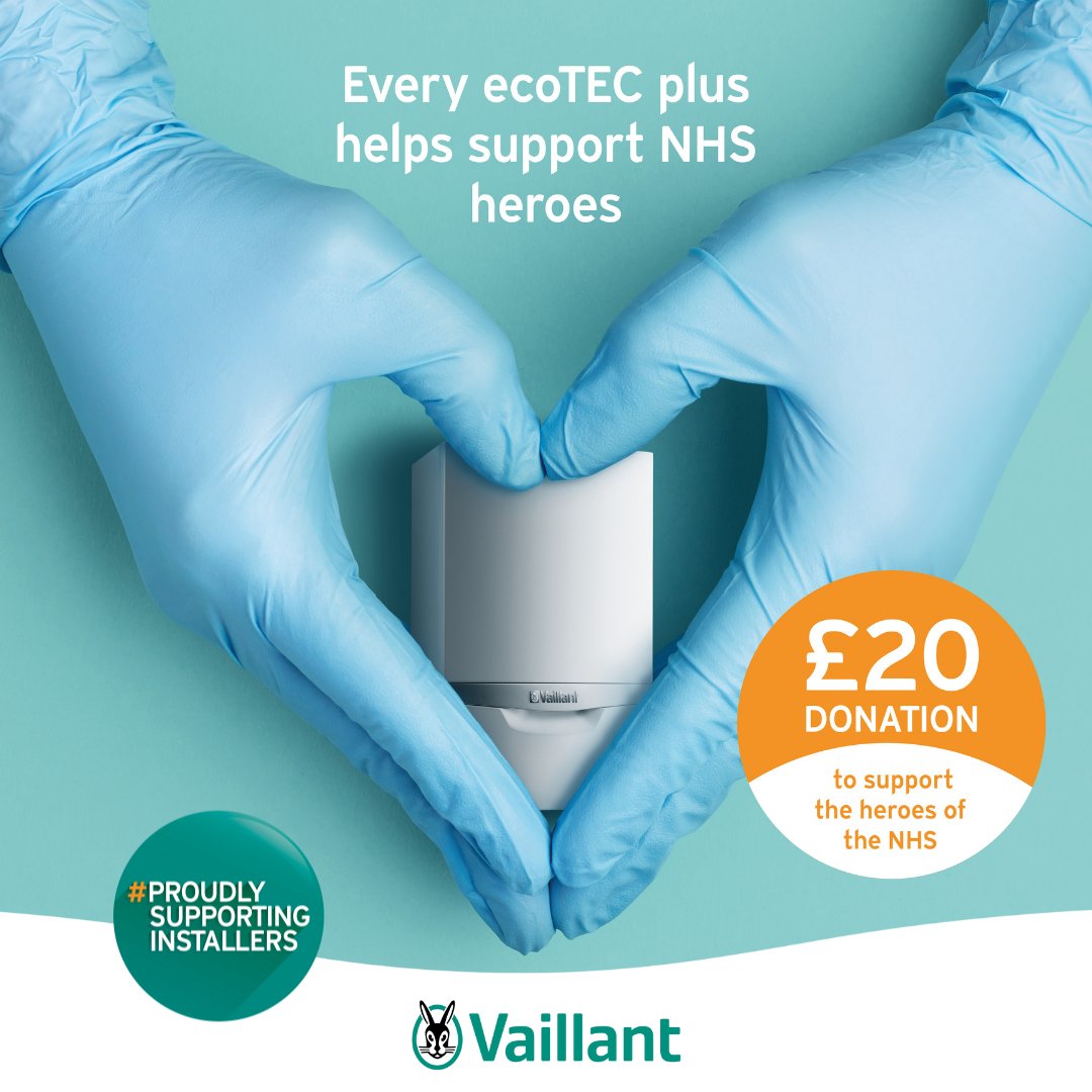 Every purchase of an ecoTEC plus from either Grahams, HPS, MDS, Michael Pavis, Plumbstore, Plumbstop, Plumbcity, Willbond, Gas Centre, UKPS and Plumbase branches before 31st August 2022, a £20 donation will be made to support frontline workers in the NHS. bddy.me/3KYKjEw