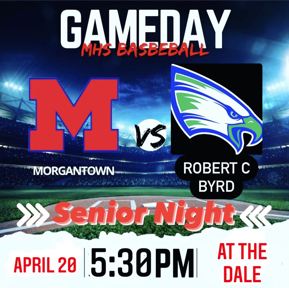 MohiganBaseball's tweet photo. It’s senior night! Come out and support the class of 2022 at The Dale at 5:30!
#RoadtoCharleston #MohiganWay https://t.co/Si1C3ixciM