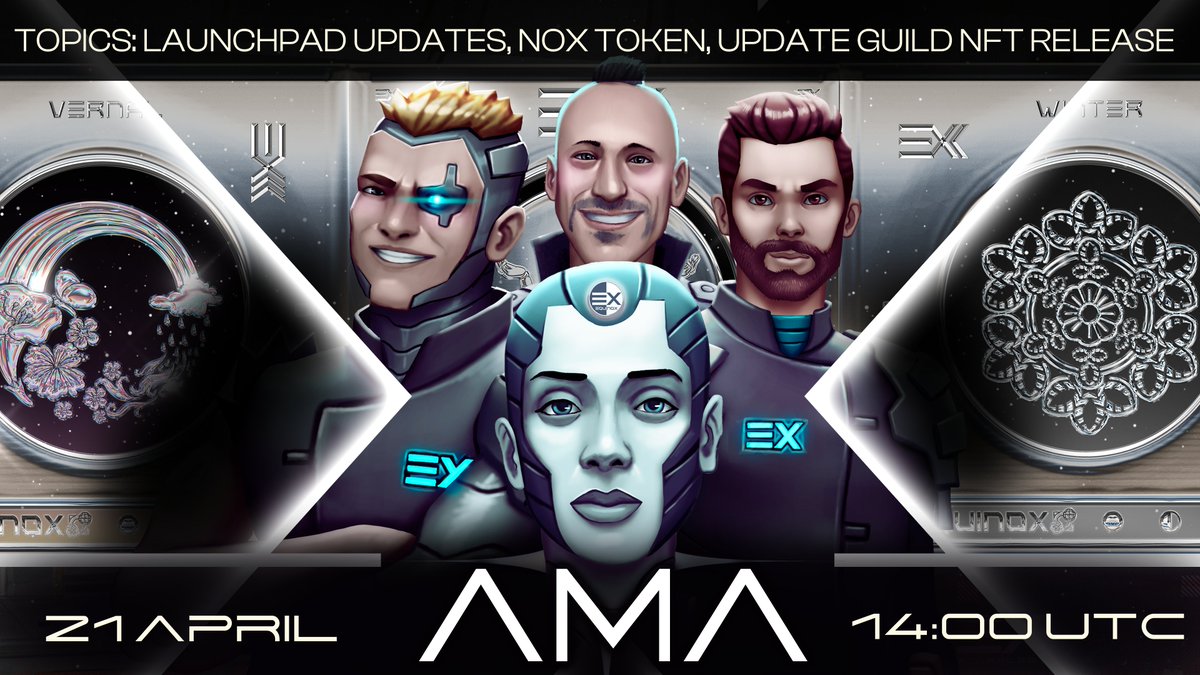 NOX_Ecosystem's tweet photo. ‼️ Don't miss our #AMA tomorrow @ 14:00 UTC with 
@willykta ‼️

Updates on:

🚀Launchpad
🪙$NOX Token
🎮@Equinox_Guild #NFT Release

🐦https://t.co/BKcWgjBTB2

Comment below your questions for 
@willykta👇

#staking #lending #NFTs #NFTCommunity #PlanetEX #WelcomeToPlanetNOX https://t.co/WcfbDG6NXC