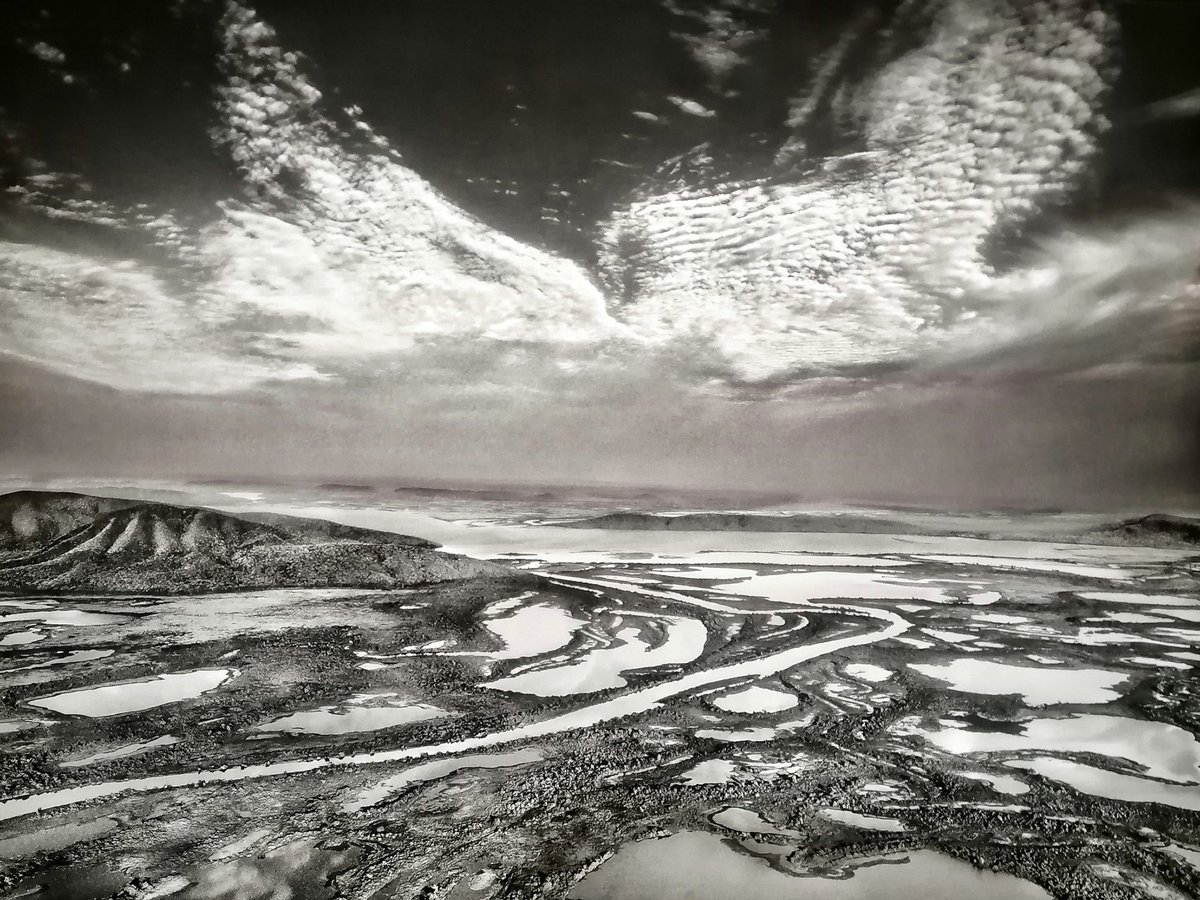 PChevrin's tweet image. Expo de S. SALGADO. Les nuages comme des ailes d'ange dans le ciel...