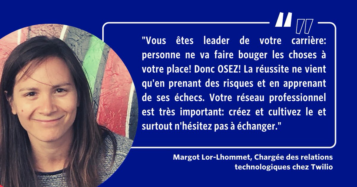 📢 Si vous aviez un conseil à donner aux #femmes qui évoluent ou qui souhaitent évoluer dans le #numérique ? 
 
🗣 C’est la question à laquelle a répondu <a href="/lilo7170/">Margot Lor-Lhommet</a>, Chargée des relations technologiques chez Twilio 🌟 

#WomeninTech #GlassdoorBPTW #YouBelongAtTwilio