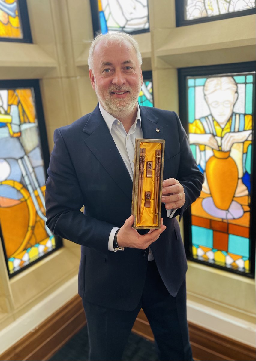 Professor Nick Jennings, with the gifted chopsticks.