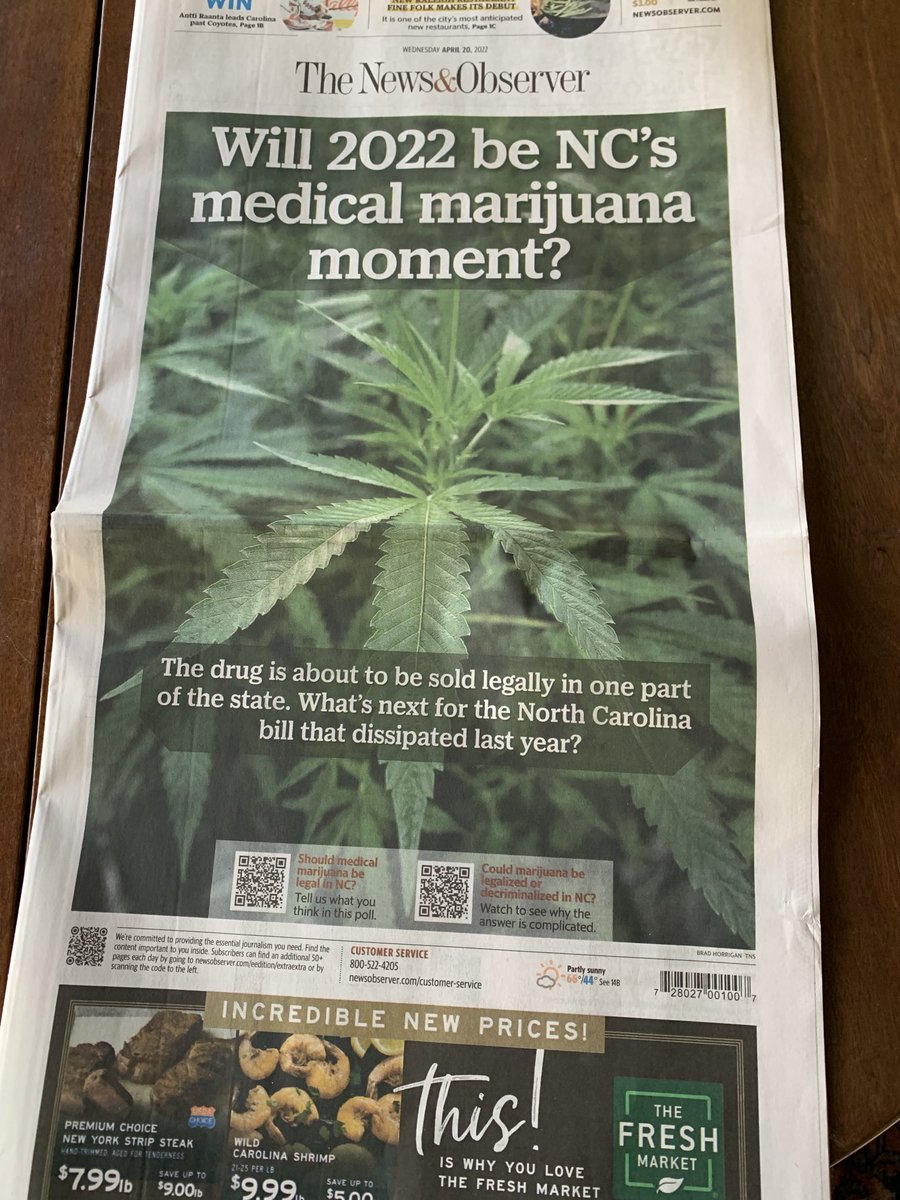 OglesbyPat's tweet photo. Front page of the Raleigh newspaper today. ⁦@will_doran⁩ ⁦⁦@newsobserver⁩ ⁦@tomangell⁩ https://t.co/DsxfLZRPv4