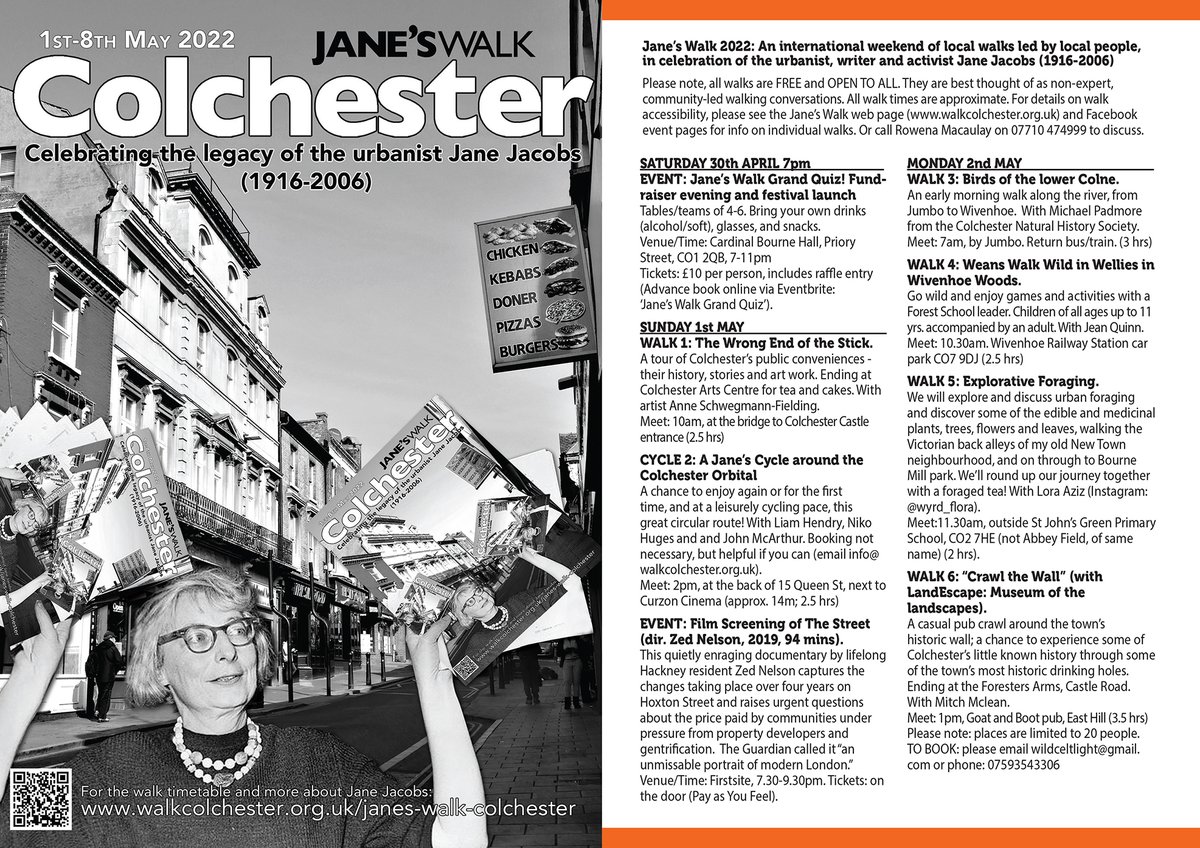CafeLevel's tweet image. Jane's Walk and Gallery exhibitions - mailchi.mp/ec8003ecebdb/j… 
Level Best Social Stomp

Tuesday 3rd May. 

Meet 10am at Level Best Art Cafe, 

Culver St. East CO1 1LD, near junction with Queen St. The walk should take less than 2.5 hours and we hope you will stay for lunch.