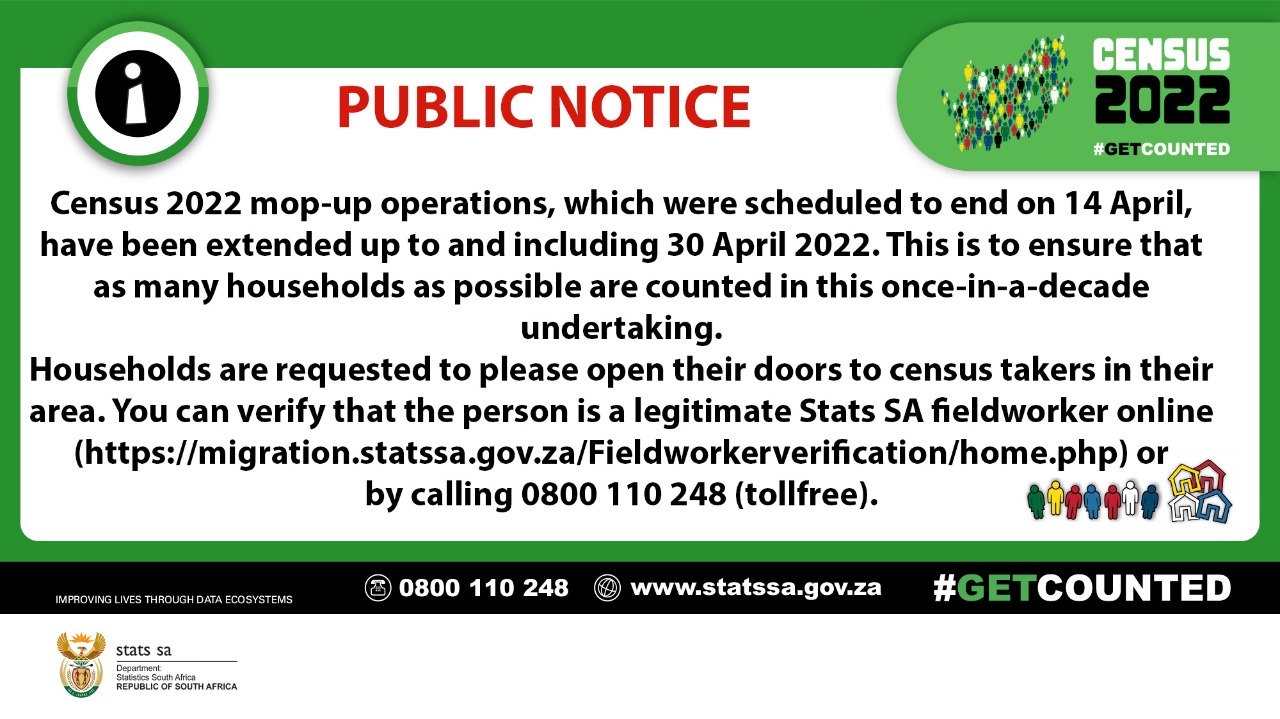 Stats SA on Twitter "Households who have not been counted in 
