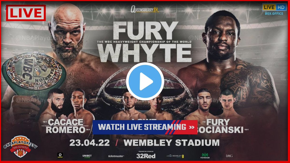 ufc2k22's tweet photo. Watch Tyson Fury vs Dillian Whyte live stream: How to watch fight online and on TV in UK and US

🟥WATCH LIVE 👉 @ufc2k22 

Tyson Fury vs Dillian Whyte free stream online

#FuryVsWhyte 
#TysonFury 
#boxing 
#DillianWhyte
#espnplus 
#FuryvsWhyteLive 
#FuryWhyte https://t.co/yuJlb8AgV4