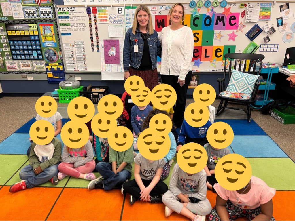 MrsHensonOPS's tweet photo. Thanks to my pre-k teacher (25 years ago!) for coming to read to my kinders yesterday. Now she serves as one of the newest members on the Olathe BOE. It was wonderful and what a great story that was read! #Kinder #opsmomentsthatmatter #cscardinal https://t.co/4a9jkF2otv