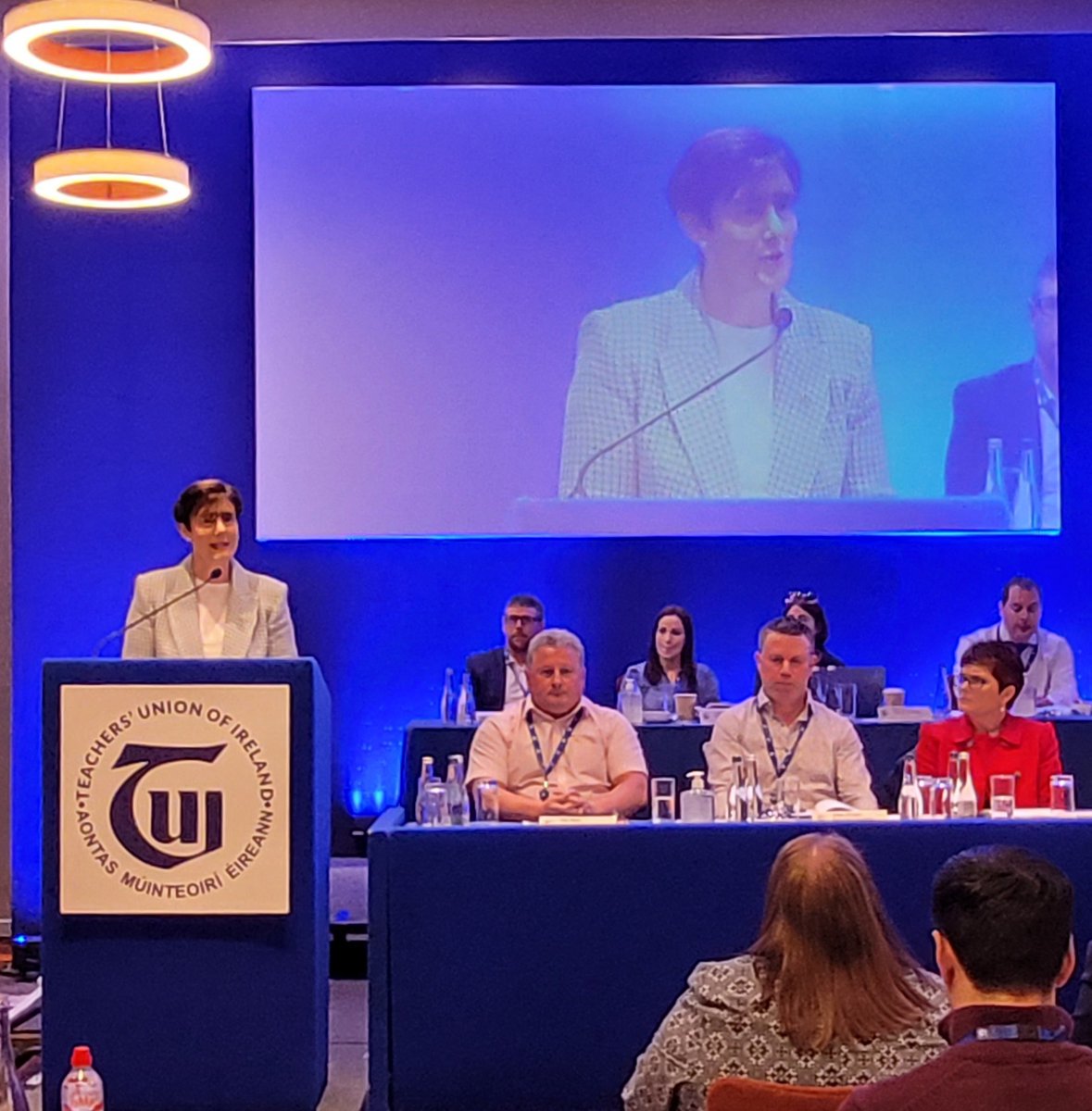 TUIunion's tweet photo. Norma Foley, TD, Minister for Education addresses #TUI22 https://t.co/EpOV2GQffo
