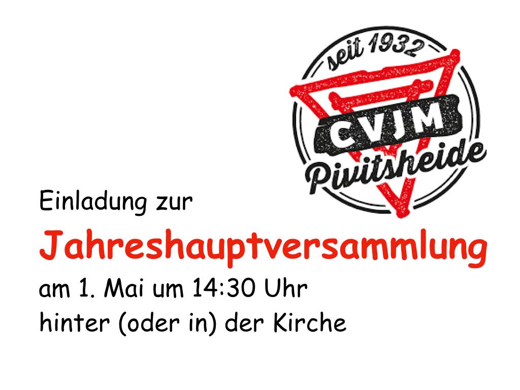 CVJMPivitsheide's tweet photo. Herzliche Einladung zur #Jahreshauptversammlung des #CVJM #Pivitsheide am Sonntag, dem 1. Mai, um 14.30 Uhr, hinter (oder in) der Ev.-Ref. Kirche Pivitsheide VL. Wir freuen uns auf Euch! https://t.co/u69gjztn9i