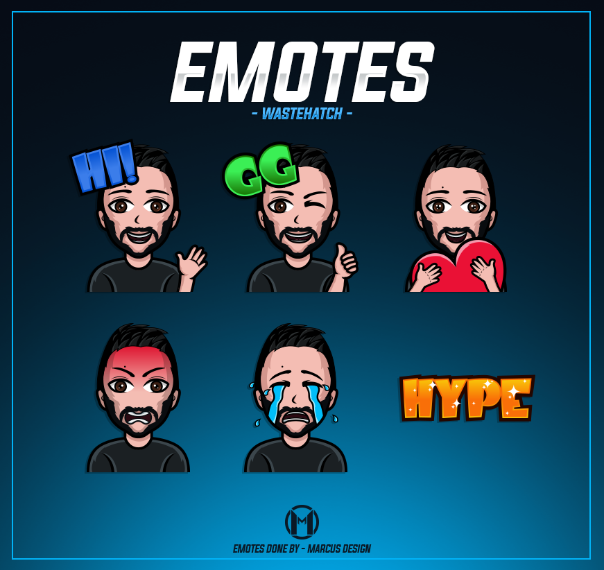 MarcusDesign29's tweet photo. @ShaneyC6 Hello! I can help you with the emotes you need, I usually charge 40$ for 5 emotes, here is some of my previous work. https://t.co/bTBhiGMbuj