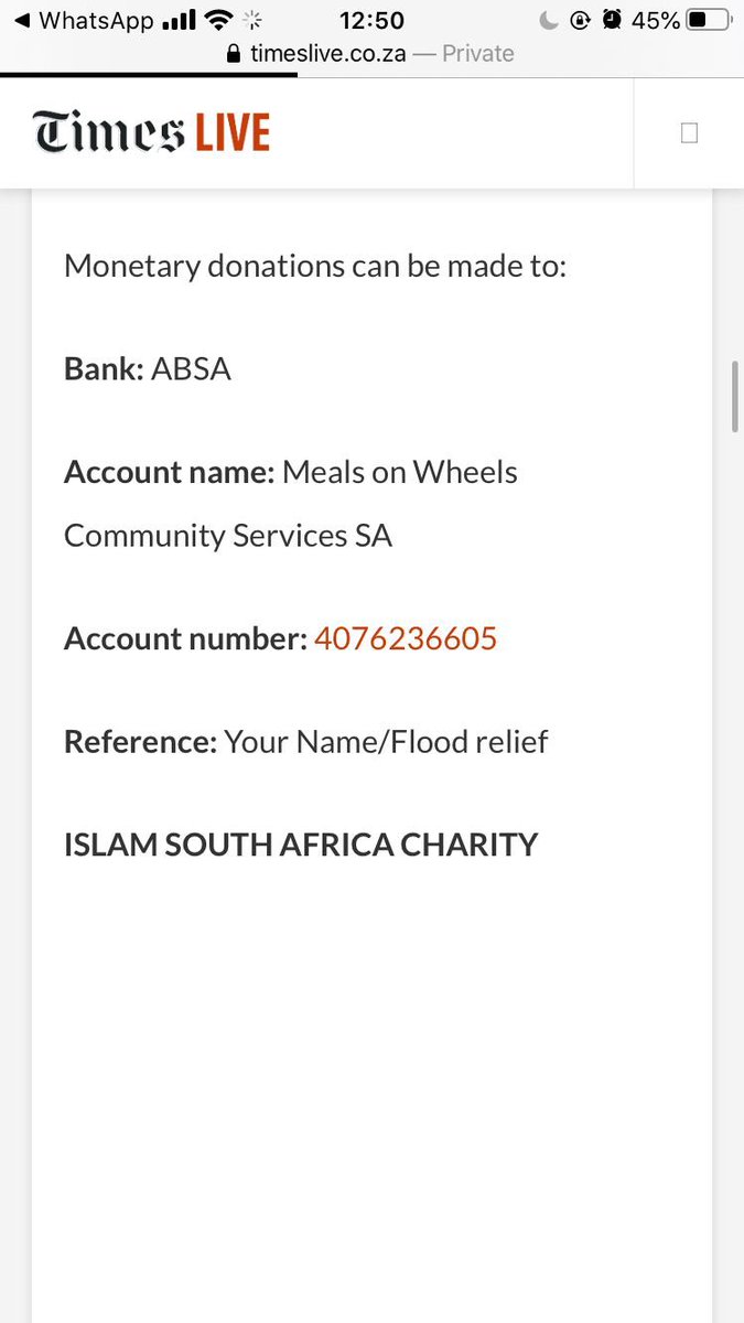 #ItsWithin #CastleLager 
How much are you going to donate to help #KZNFloods situation?

Please see the banking details as follows: